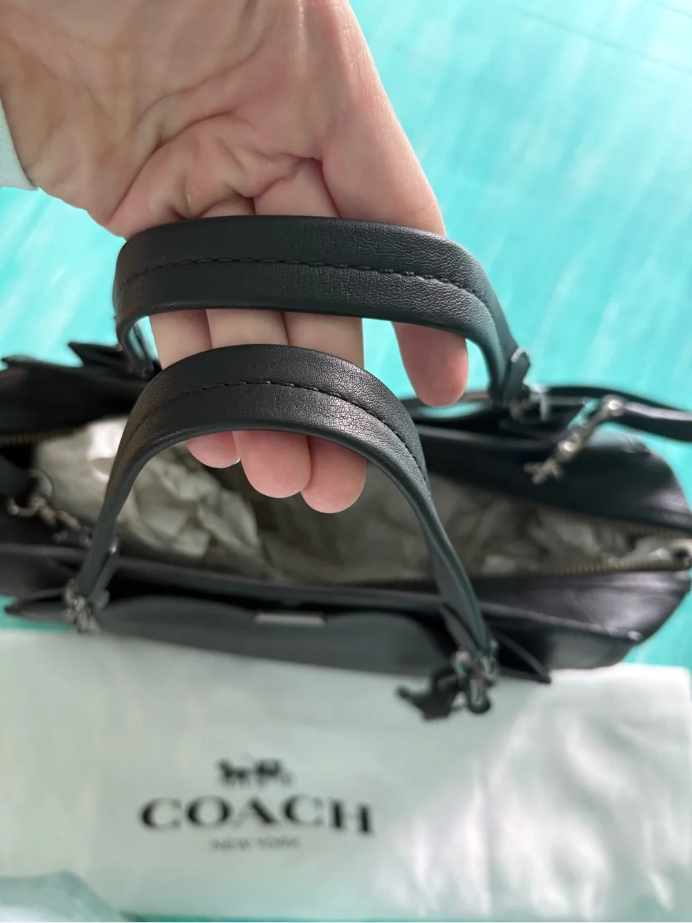 COACH Dreamer black Leather with gunmetal hardware